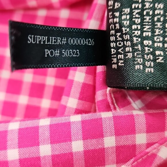 Lauren Ralph Lauren Green Label Shirt Women's Small Pink Check Long Sleeve EUC - Picture 6 of 16